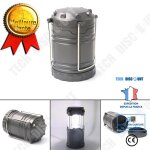 Lampe de camping led cob pliable stretch de camping extra lumineuse et portable avec poignet gris clair ...