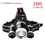 Lampe frontale a 5 led cree xml t6, rechargeable, 8000 lumens, haute puissance, lampe torche, 18650