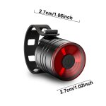 Lampe frontale et arri�re de v�lo, etanche, avec bouton d'�clairage, a piles, pour casque et vtt