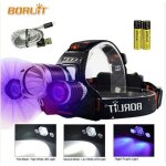Lampe frontale haute puissance uv a led cree xml t6, 5000 lumens, lampe torche rechargeable par usb, ...