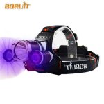 Lampe frontale haute puissance uv a led cree xml t6, 5000 lumens, lampe torche rechargeable par usb, ...