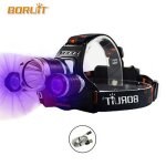 Lampe frontale haute puissance uv a led cree xml t6, 5000 lumens, lampe torche rechargeable par usb, ...