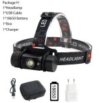 Lampe frontale a induction rj - 020 led, torche avec détecteur de mouvement, 18650 lumens, rechargeable, ... Lampe frontale a induction rj - 020 led, torche avec détecteur de mouvement, 18650 lumens, rechargeable, ...