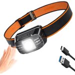 Lampe frontale led rechargeable - 2000 lumens - lampe frontale lgre, confortable, etanche et batterie ...