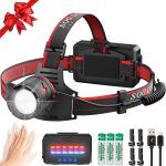 Lampe frontale led ultra puissante, 3000 lumens 11 modes lampe frontale, 7800mah lampe frontale rechargeable ...