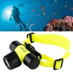 Lampe frontale de plongée sous marine a led, 350lm, etanche, interrupteur rotatif, lampe torche pour ... Lampe frontale de plongée sous marine a led, 350lm, etanche, interrupteur rotatif, lampe torche pour ...