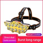 Lampe frontale puissante a 12led, rechargeable par usb, longue porte, idale pour la pche ou le camping ...