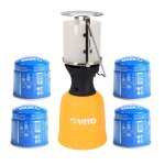 Lampe ? gaz vito + 4 cartouches gaz 190gr lanterne pour bouteille camping gaz 190g per?able Lampe ? gaz vito + 4 cartouches gaz 190gr lanterne pour bouteille camping gaz 190g per?able