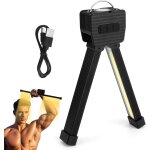 Lampe de gym pour pose, lumi�re led magn�tique portable 180 degr�s pliable a main lampe de travail avec ...