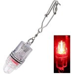 Lampe de peche a led sous - marine alimentee par batterie, lampe de peche en profondeur avec clip, etanche ...