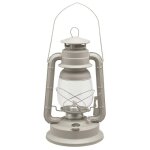 Lampe a ptrole crme ardoise avec mche