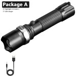 Lampe de poche tactique a led u3, torche zoomable en aluminium, batterie xm l2 ou aaa rechargeable par ... Lampe de poche tactique a led u3, torche zoomable en aluminium, batterie xm l2 ou aaa rechargeable par ...