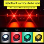 Lampe stroboscopique universelle a led, 7 couleurs, 4 modes, rechargeable par usb, eclairage d'urgence ...