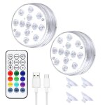 Lampe submersible a 13led, rechargeable par usb, avec télécommande rf, 3 aimants, 2 ventouses, etanche ... Lampe submersible a 13led, rechargeable par usb, avec télécommande rf, 3 aimants, 2 ventouses, etanche ...