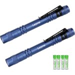 Lampe torche, 13 cm lampe de poche stylo piles aaa inclus, 3 modes d`eclairage, etanche ipx4 avec clip, ...