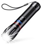 Lampe torche led rechargeable, 2000lm lampe de poche led ultra puissante, torche tactique en aluminium, ...