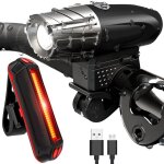 Lampe de vlo etanche avec recharge usb, phare avant et arrire pour vtt, accessoires de cyclisme