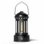 Lanterne de camping cob rtro en fer chrom abs, lampe de camping portable pour la pche en plein air ...