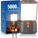 Lanterne camping, lanternes led rechargeables 5000mah lumire d'urgence pour pannes de courant, 3 couleurs, ...
