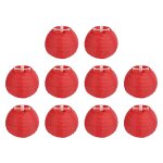 Lanternes rondes pliables en papier, 10 pices, petite lanterne artisanale, dcoration pour tente, camping ...