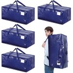 Lbgwp60 - lot de 4 sacs de rangement robustes de 92 l - grands sacs de dmnagement avec sangles de sac ...