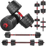 Lbgwp60 - ensemble d'haltres de 20 kg et 30 kg, ensemble d'haltres rglables, ensemble d'entranement ...