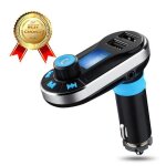 Lcc kit de voiture bluetooth lecteur mp3 transmetteur fm avec micro, appel mains libres, double recharge ...