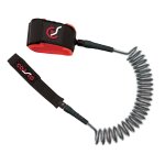 Leash 10' / 8mm pour sup / surf - noir / rouge - coasto