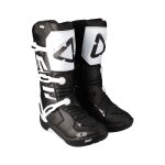 Leatt 3. 5 bottes de motocross pour enfants, noir - blanc, taille 35 36 pour des gamins