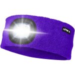 Led sport bandeau, rechargeable par usb ultra - lumineux 4 lampe, elastique antid�rapant bandeau cheveux ...