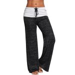 Leggings amples a jambes larges pour femmes, pantalon de fitness a lacets, grande taille, taille haute, ...