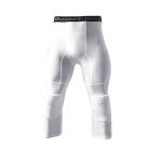 Leggings de basket - ball avec genouilleres pour hommes, pantalon de compression 3 / 4, genouilleres ...