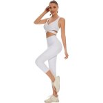 Legging d'entranement pour femme avec poches, contrle du ventre, taille haute, pantalon de yoga capri ...
