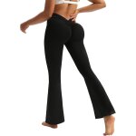 Legging evas pour femme, pantalon de yoga crois en v dans le dos, taille haute et jambes larges, pour ...