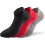 Lenz performance sneaker tech chaussettes, noir - gris - rouge, taille 43 - 46 pour hommes