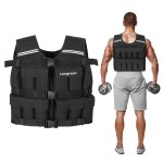 Leogreen gilet lest 10kg, veste leste rglable avec 20 packs de poids amovibles, bande rflchissante, ...