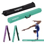 Leogreen poutre gymnastique pliable 270cm cuir de pu poutre d'equilibre equipement d'entranement de ...