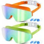 Letnerny - lot de 2 lunettes de natation pour enfants de 6 a 12 ans, sans monture pour la natation, anti ...