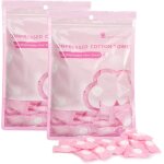 Letnerny - lot de 200 mini serviettes compresses jetables portables en coton pour voyage, camping, randonne, ...
