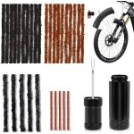 Letnerny - 30 pi�ces kit de r�paration tubeless, m�che r�paration de pneu crevaison velo, kit r�paration ...