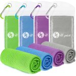 Letnerny - lot de 4 serviettes rafra�chissantes (101. 6x30. 5 cm) pour le cou et le vi , chiffons doux ...