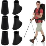 Letnerny - lot de 6 btons de marche nordique en caoutchouc antidrapant pour btons de randonne, asphalte, ...