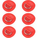 Letnerny - lot de 6 plaques de protection en pvc et acier inoxydable pour planche de surf rouge 6 cm