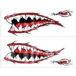 Letnerny - autocollant de bouche de dents de requin, autocollant de kayak gueule de requin dents imperméables ... Letnerny - autocollant de bouche de dents de requin, autocollant de kayak gueule de requin dents imperméables ...