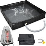 Letnerny - bac de douche portable, base de douche pliable pour camping avec tuyau de drainage amovible, ...