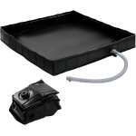 Letnerny - base de douche pliable - receveur de douche portable avec tuyau d'vacuation - 104 x 104 x ...