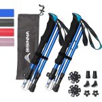 Letnerny - b�tons de randonn�e lot de 2 pliables en aluminium avec syst�me de verrouillage rapide 4 saisons, ...