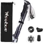 Letnerny - b�tons de randonn�e, b�tons de marche pliable antichoc t�l�scopique aluminium 7075 ultra l�ger ...