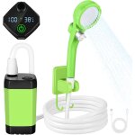 Letnerny - camping douche portable, kit douche de camping, pompe de douche rechargeable de 6000 mah avec ...