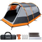 Letnerny - chzp / sd180190 tente de camping pour hommes, gris orange, 220x(180 + 190) x130cm